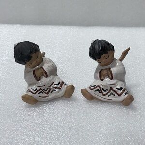 Two Vintage Ceramic  B of Hawaii Praying Angels